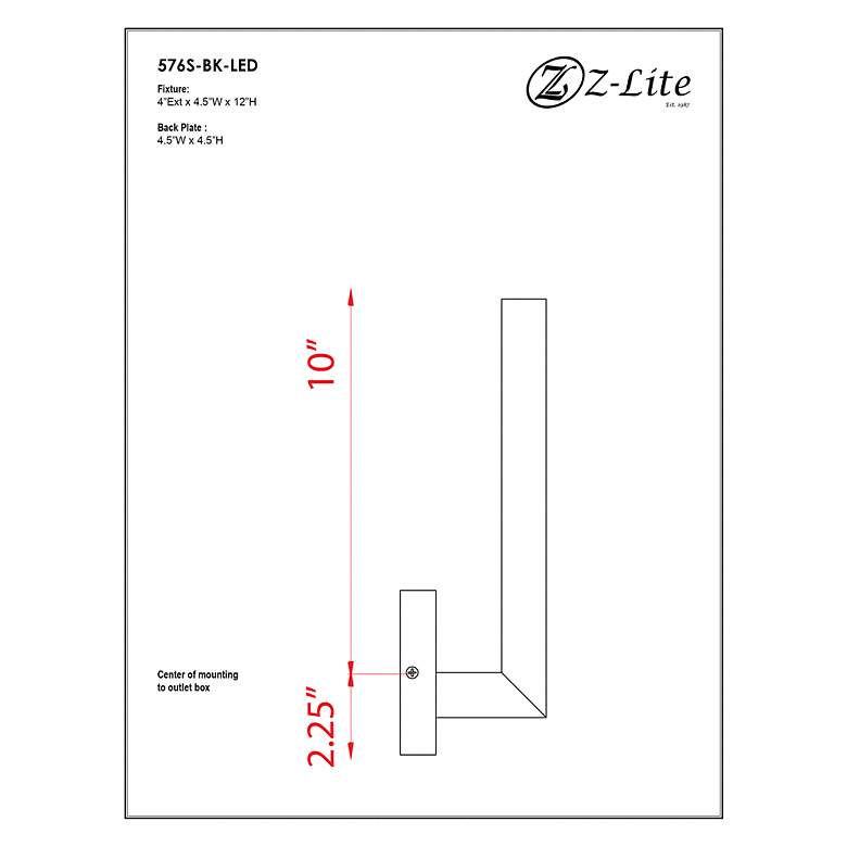 Image 6 Edge 12 inch High Black LED Outdoor Wall Light more views