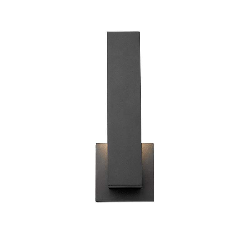 Image 7 Edge 12" High Black LED Outdoor Wall Light more views