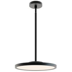 Edge 16" Wide Black Round LED Pendant Light