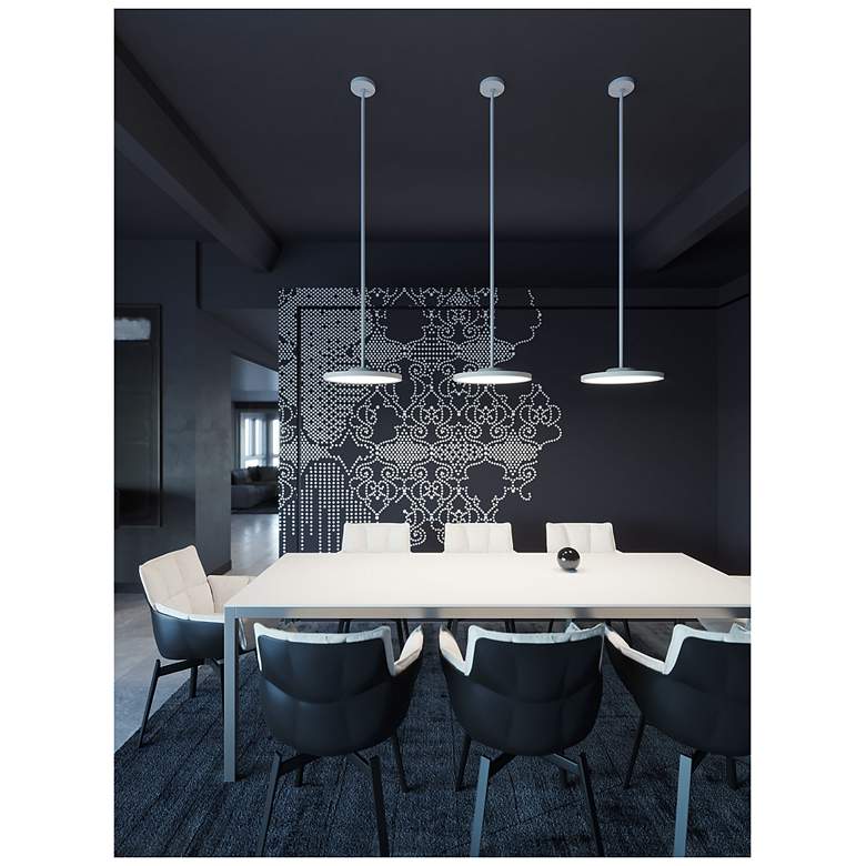 Image 3 Edge 16" Wide Black Round LED Pendant Light more views