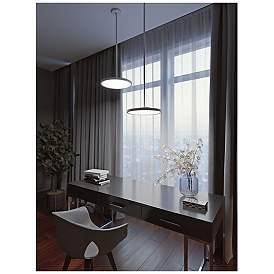Image5 of Edge 16" Wide Round White LED Pendant more views