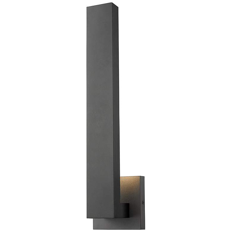Image 2 Edge 18 1/2" High Black LED Outdoor Wall Light
