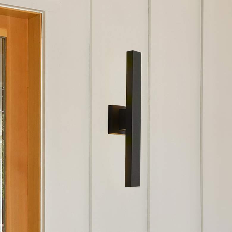 Image 2 Edge 20 1/2" High Black LED ADA Outdoor Wall Light