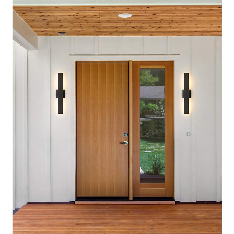 Image 4 Edge 20 1/2" High Black LED ADA Outdoor Wall Light more views