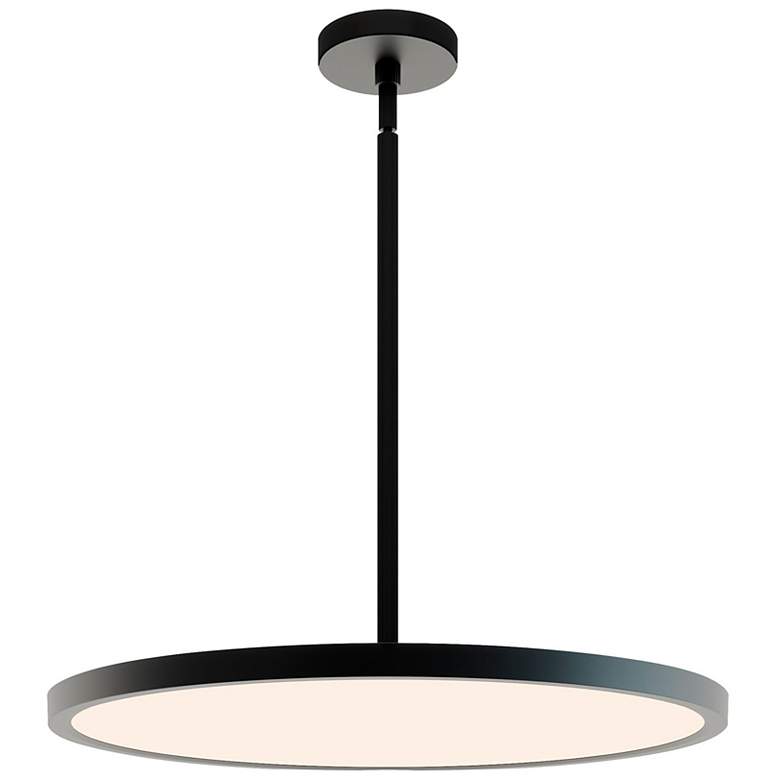 Image 1 Edge 24" Wide Round Black LED Pendant