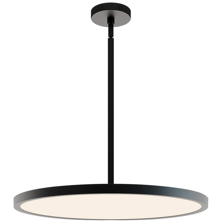 Image 1 Edge 24" Wide Round Black LED Pendant