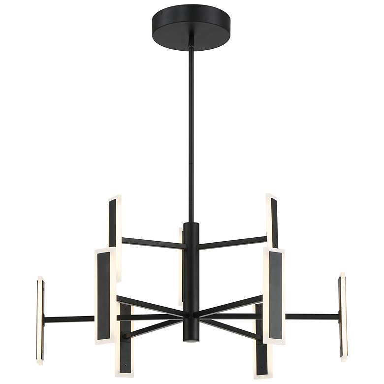 Image 1 Edge 29 1/4" Wide Coal Black 2-Tier LED Chandelier