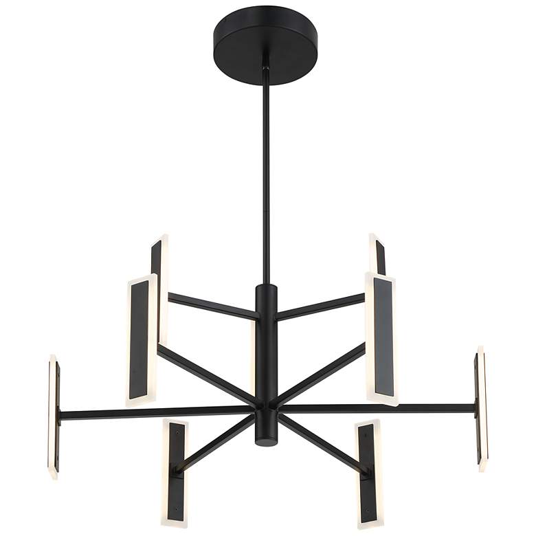 Image 2 Edge 29 1/4" Wide Coal Black 2-Tier LED Chandelier more views
