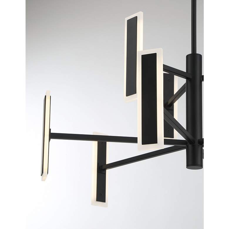 Image 4 Edge 29 1/4" Wide Coal Black 2-Tier LED Chandelier more views