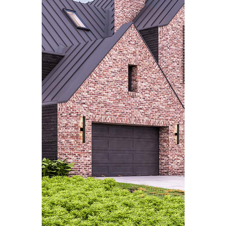 Image 4 Edge 33 1/4" High Black Metal LED Outdoor Wall Light more views