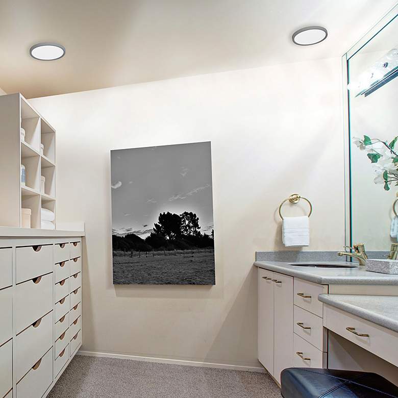 Image 3 Edge 6" Round LED Flush Mount - Satin Nickel more views