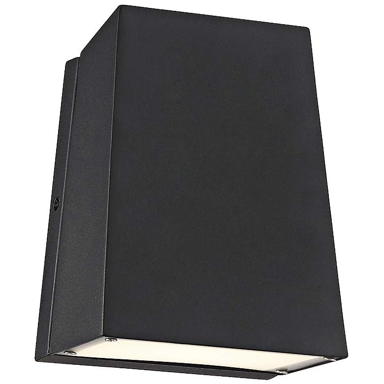 Image 2 Edge 7 1/4" High Black Metal LED Outdoor Wall Light