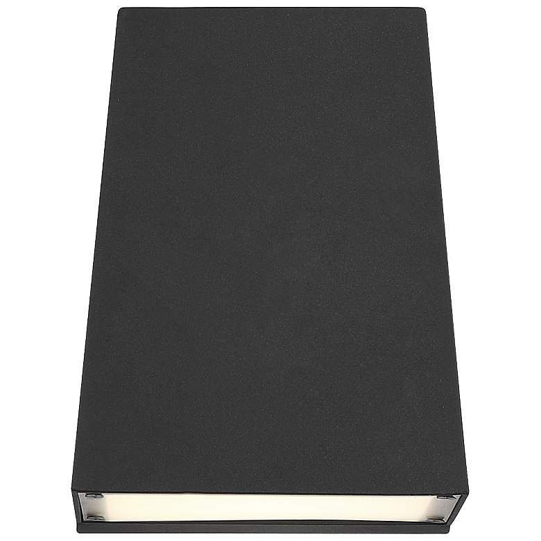 Image 3 Edge 7 1/4" High Black Metal LED Outdoor Wall Light more views