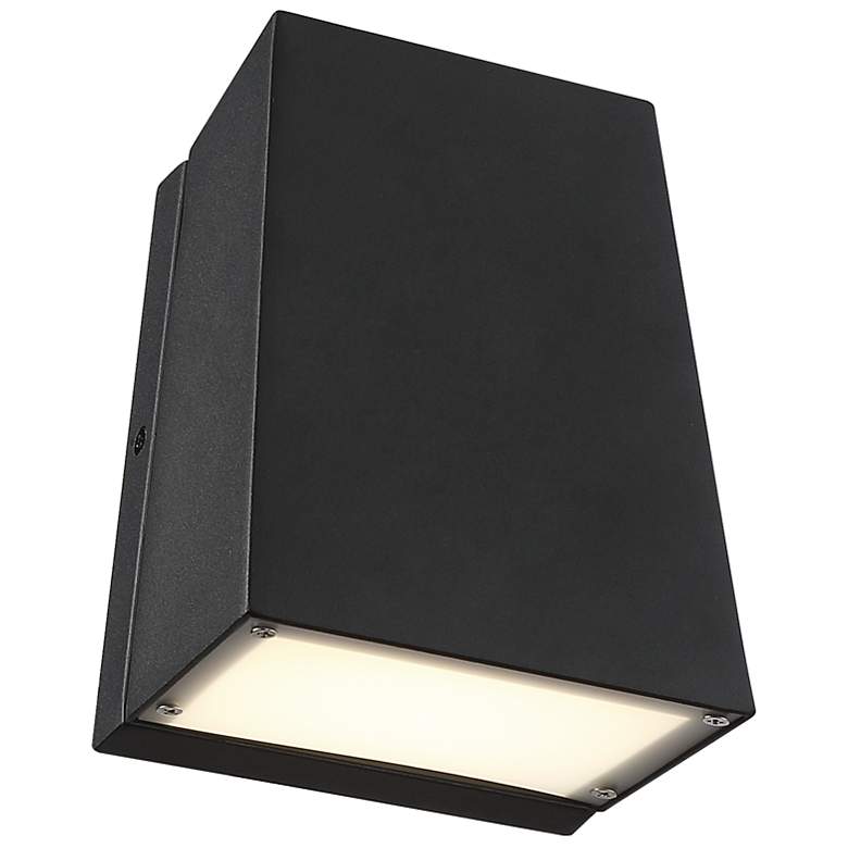 Image 5 Edge 7 1/4" High Black Metal LED Outdoor Wall Light more views