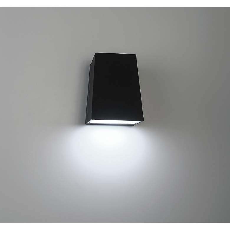 Image 7 Edge 7 1/4" High Black Metal LED Outdoor Wall Light more views