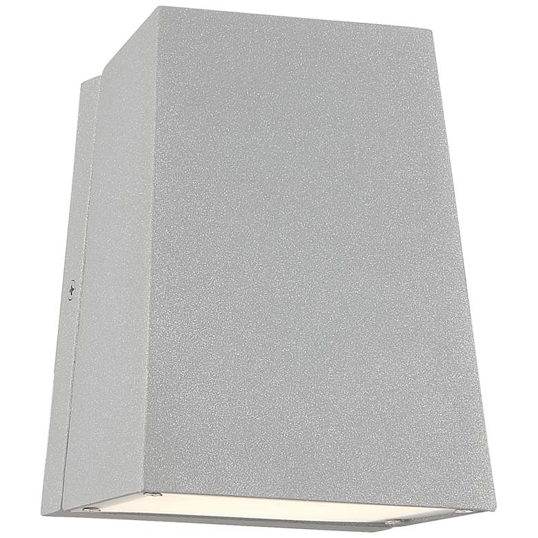 Image 1 Edge 7 1/4" High Satin Metal LED Outdoor Wall Light