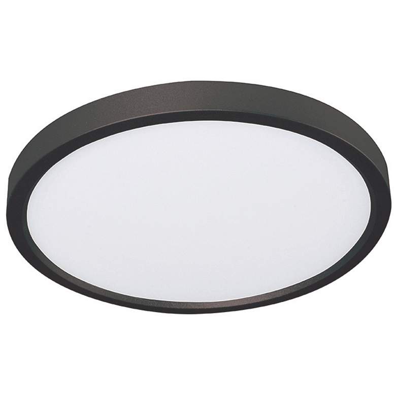 Image 1 Edge 8" Wide Black Round 5 CCT LED Flush Mount