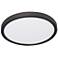 Edge 8" Wide Black Round 5 CCT LED Flush Mount