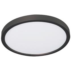 Edge 8" Wide Black Round 5 CCT LED Flush Mount