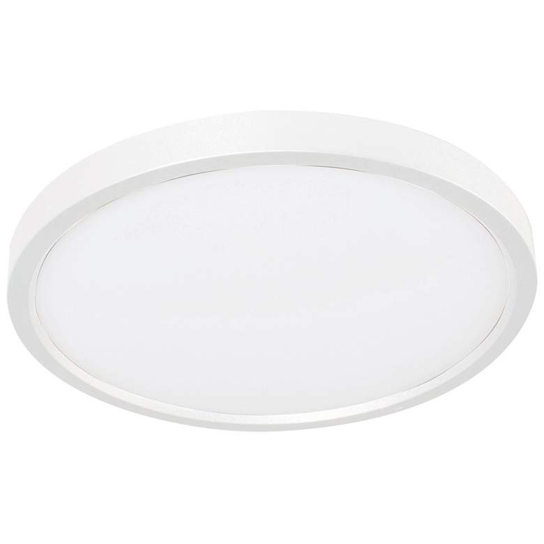 Image 1 Edge 8 inch Wide White Round 5 CCT LED Flush Mount