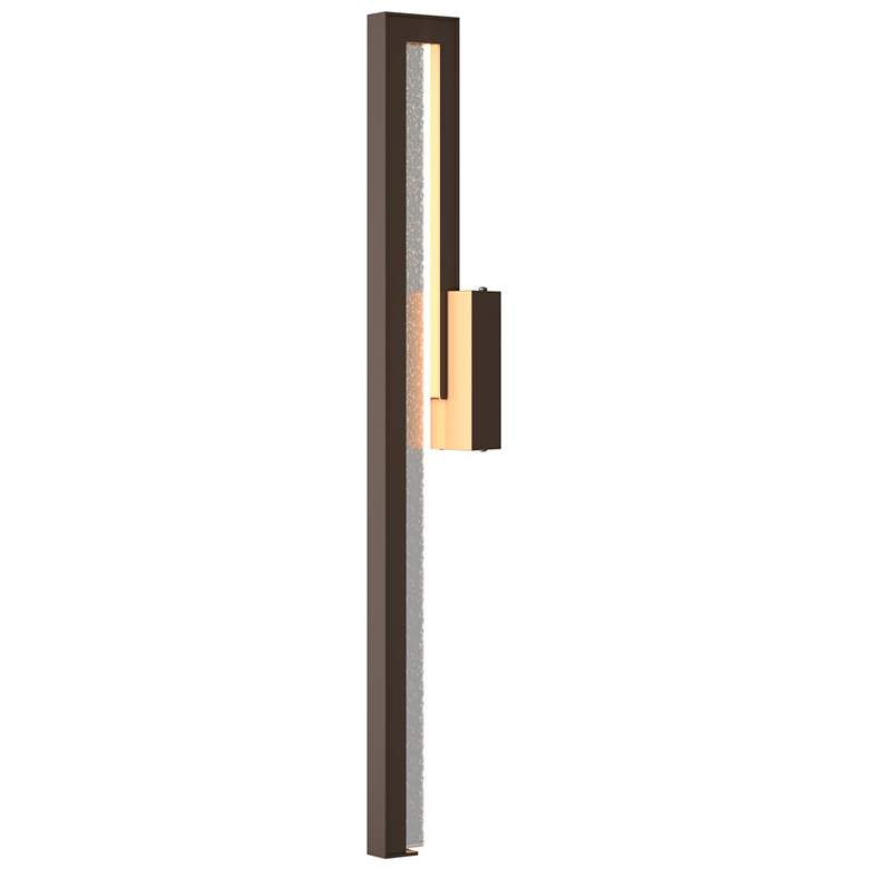 Image 1 Edge Large LED Outdoor Sconce - Bronze Finish - Clear Glass