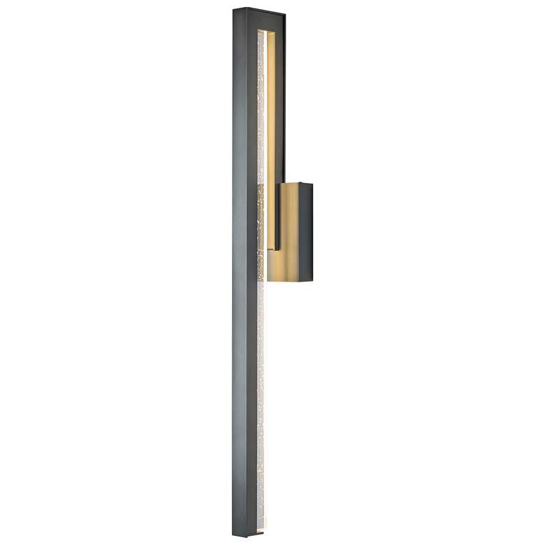 Image 1 Edge Large LED Outdoor Sconce - Smoke Finish - Clear Glass