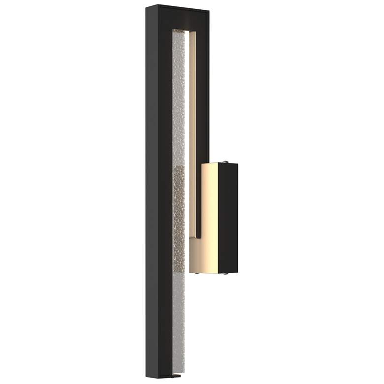 Image 1 Edge Medium LED Outdoor Sconce - Black Finish - Clear Glass