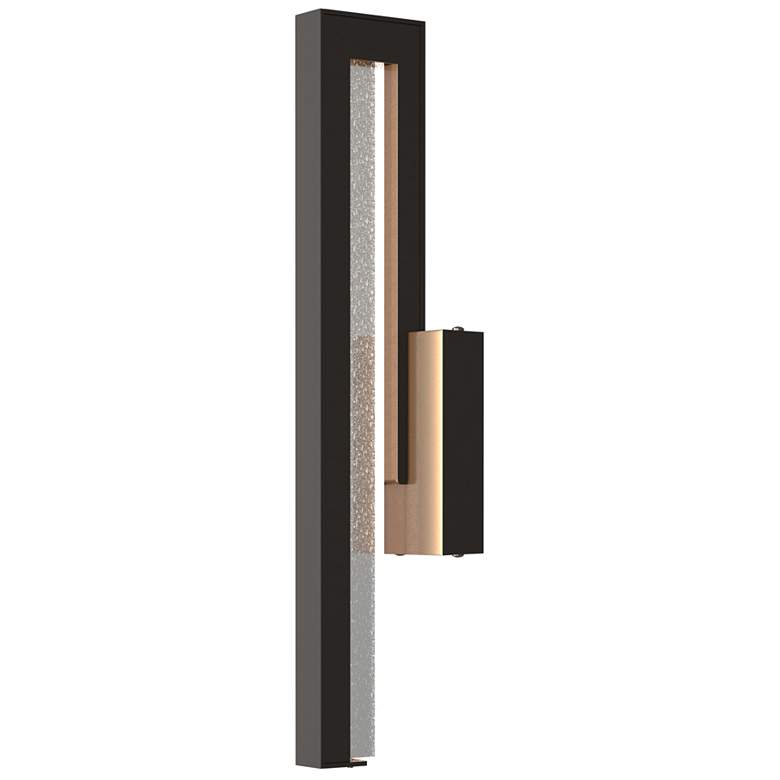 Image 1 Edge Medium LED Outdoor Sconce - Bronze Finish - Clear Glass