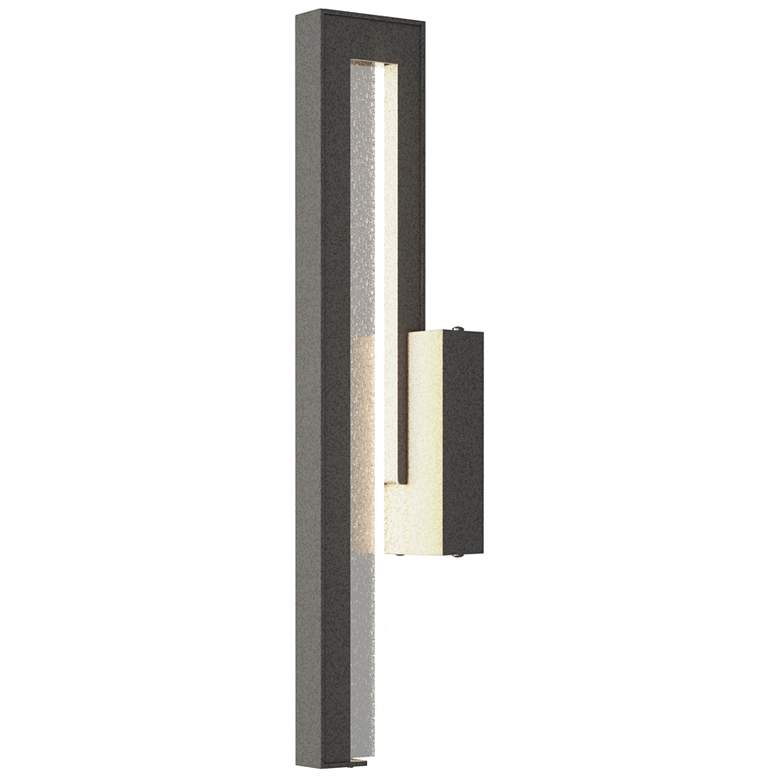 Image 1 Edge Medium LED Outdoor Sconce - Iron Finish - Clear Glass
