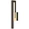Edge Medium LED Outdoor Sconce - Smoke Finish - Clear Glass