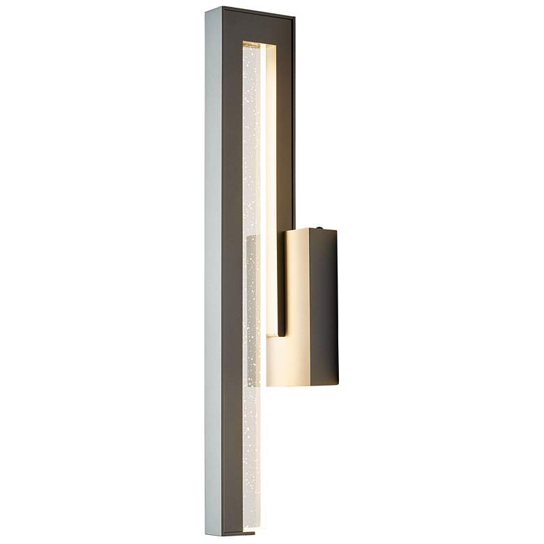Image 1 Edge Medium LED Outdoor Sconce - Steel Finish - Clear Glass