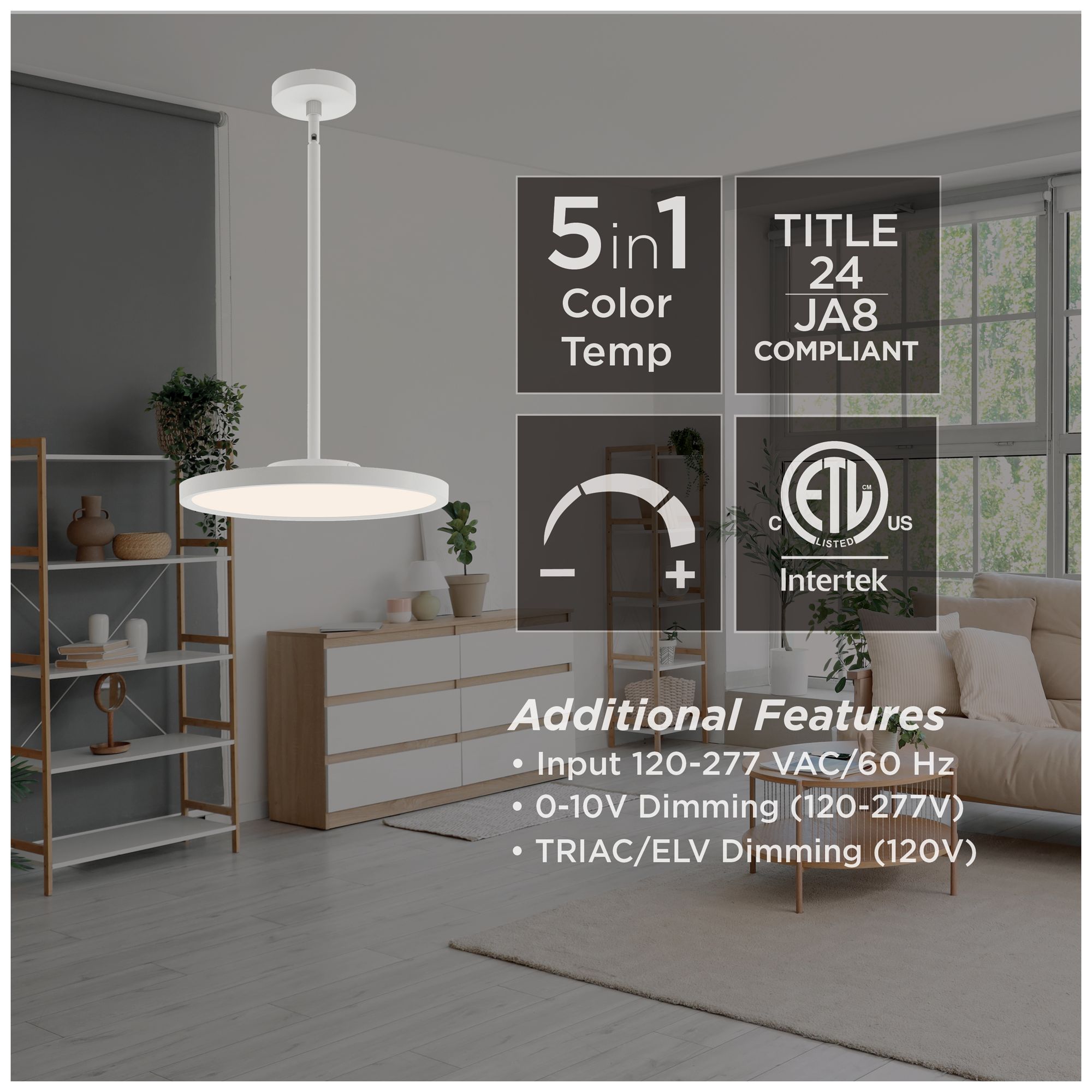 Image 4 Edge Round 16" Wide Satin Nickel LED Pendant - Made to Order more views