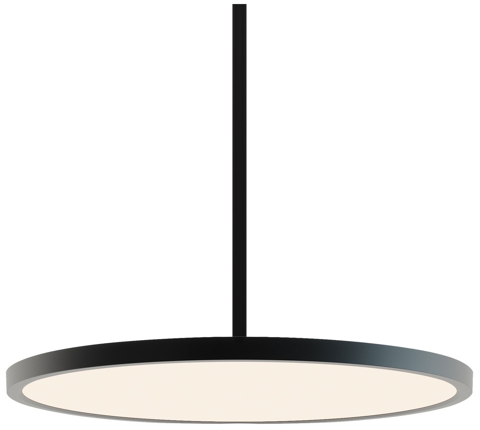 Image 2 Edge Round 20" Wide Black LED Pendant more views