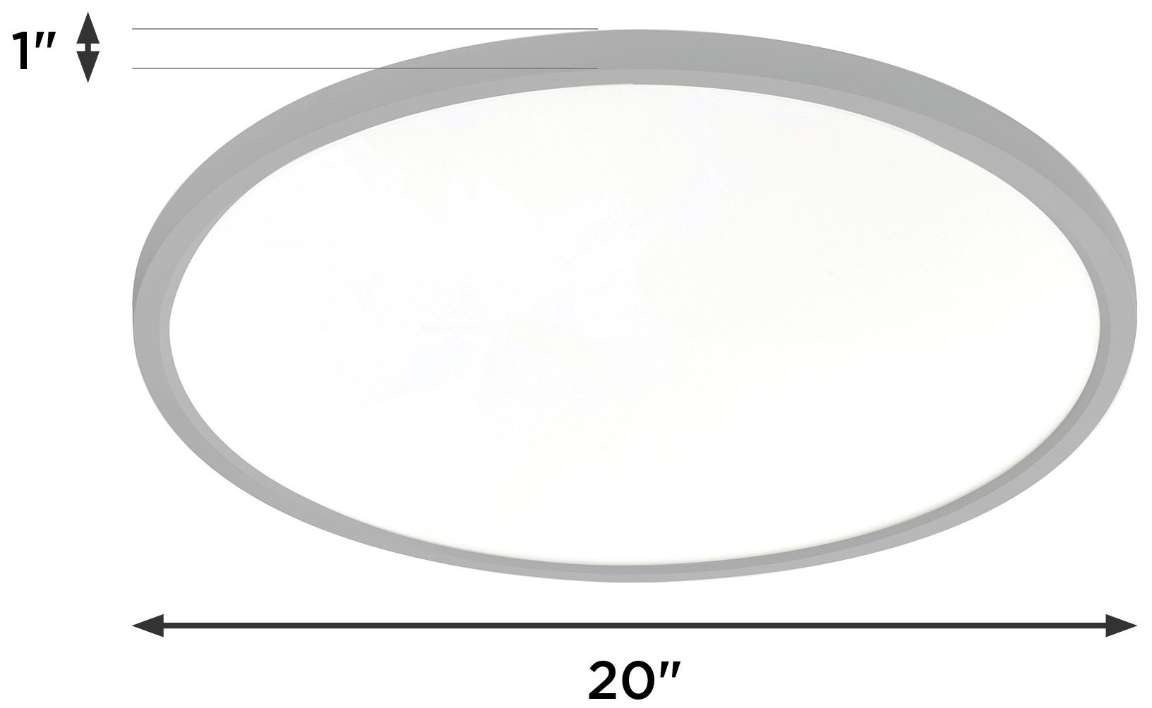 Image 4 Edge Round 20" Wide Satin Nickel LED Flush Mount more views