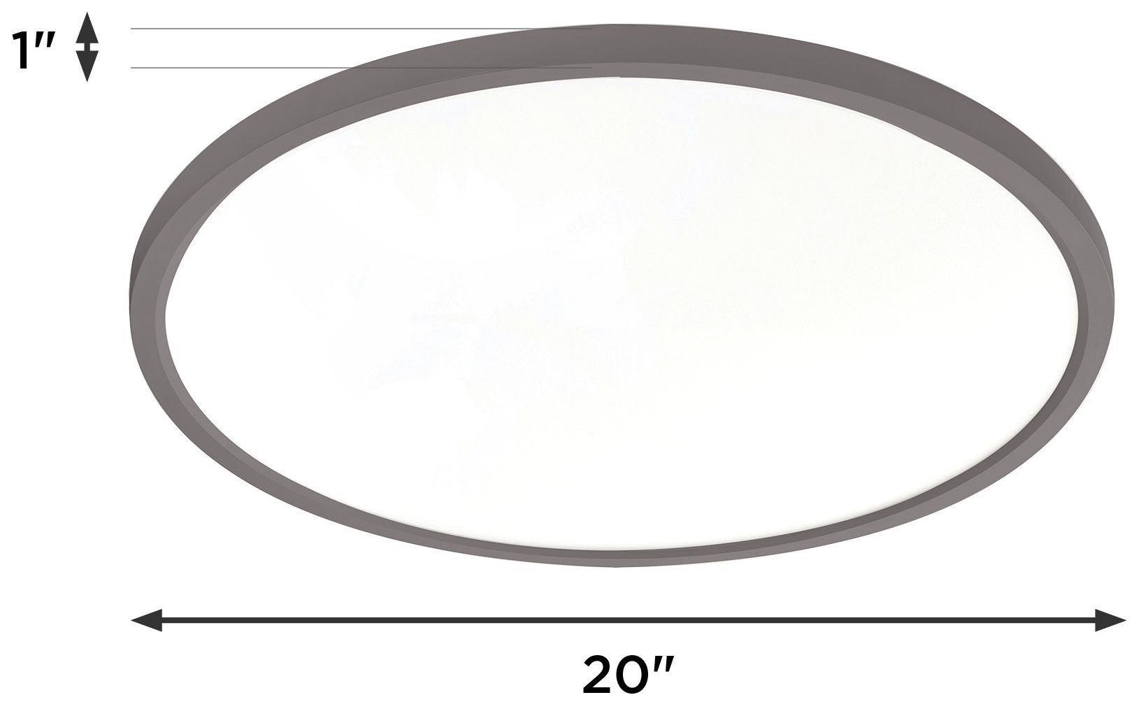 Image 4 Edge Round 20" Wide Black LED Flush Mount more views