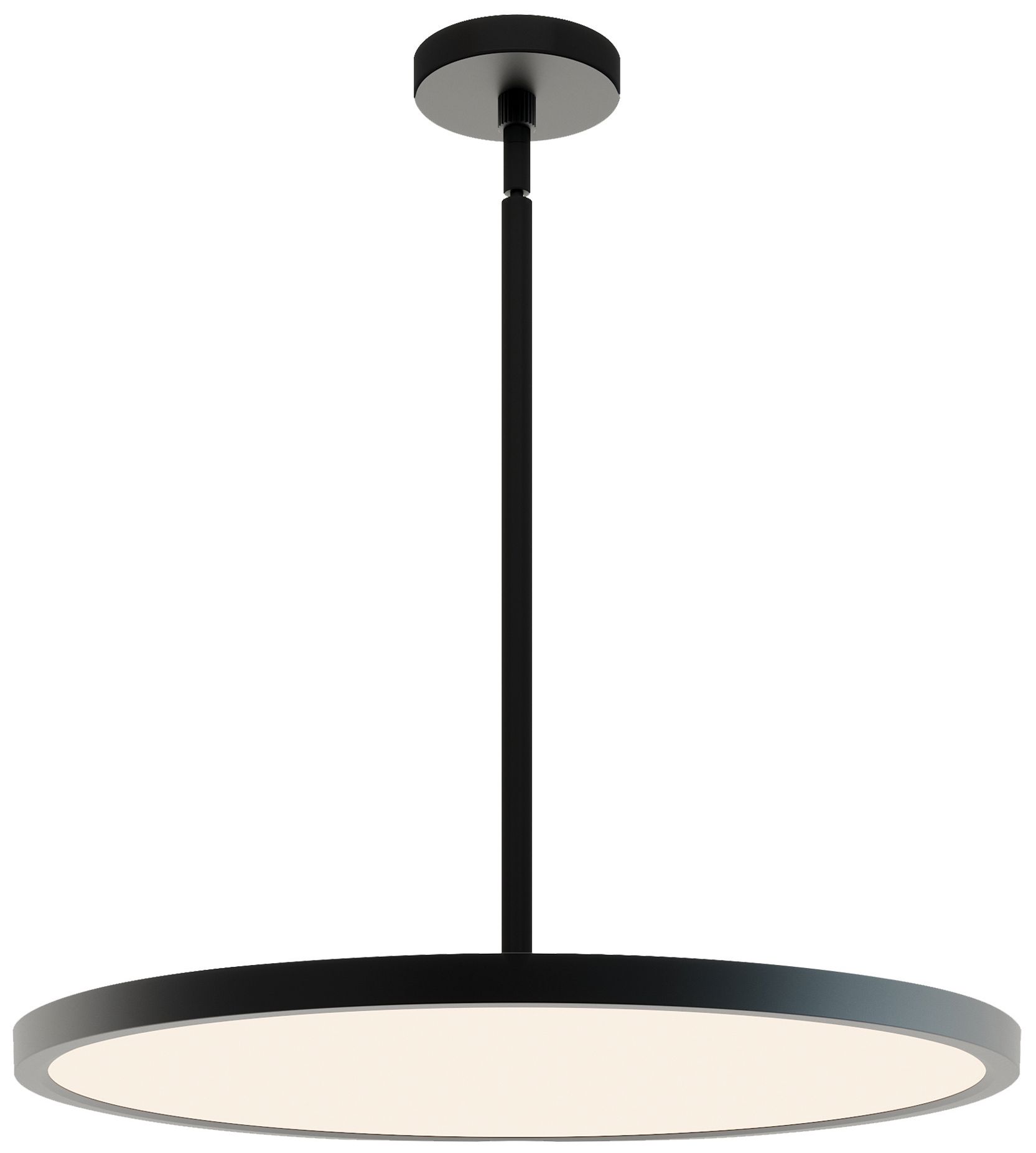 Edge Round 20" Wide Black LED Pendant - Made to Order