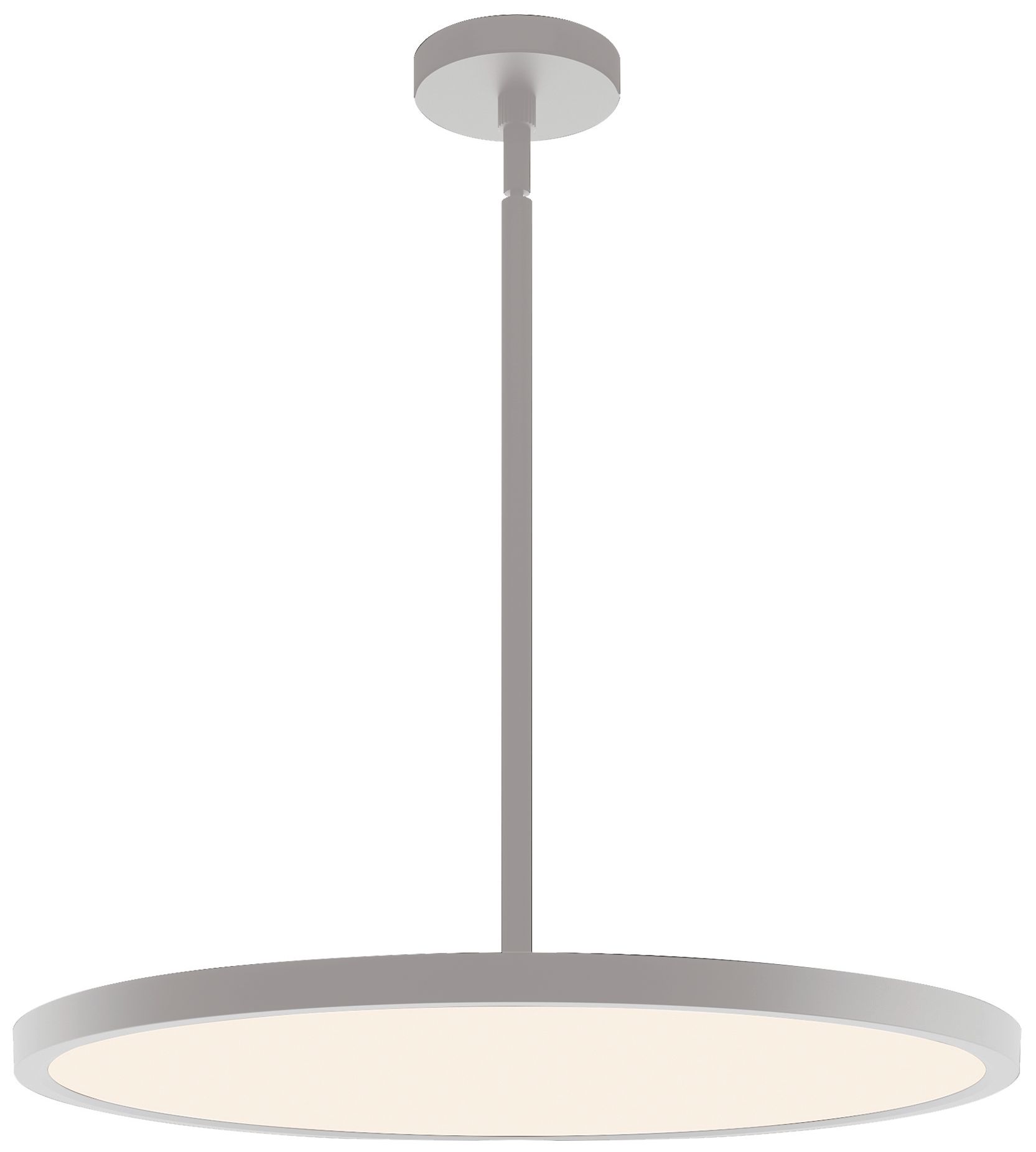 Edge Round 20" Wide Satin Nickel LED Pendant - Made to Order