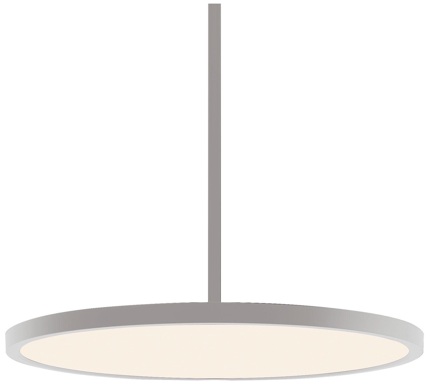 Image 2 Edge Round 20" Wide Satin Nickel LED Pendant more views