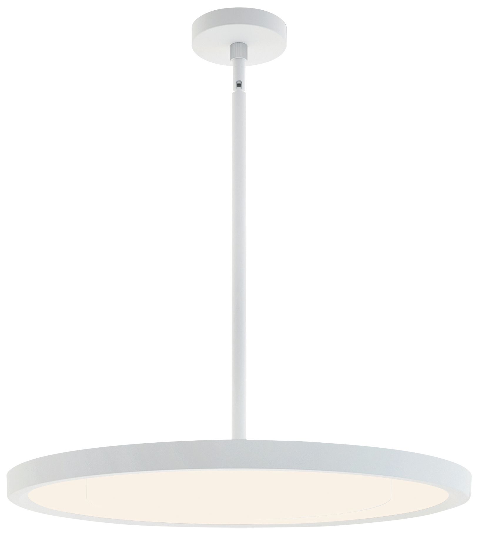 Edge Round 20" Wide White LED Pendant - Made to Order