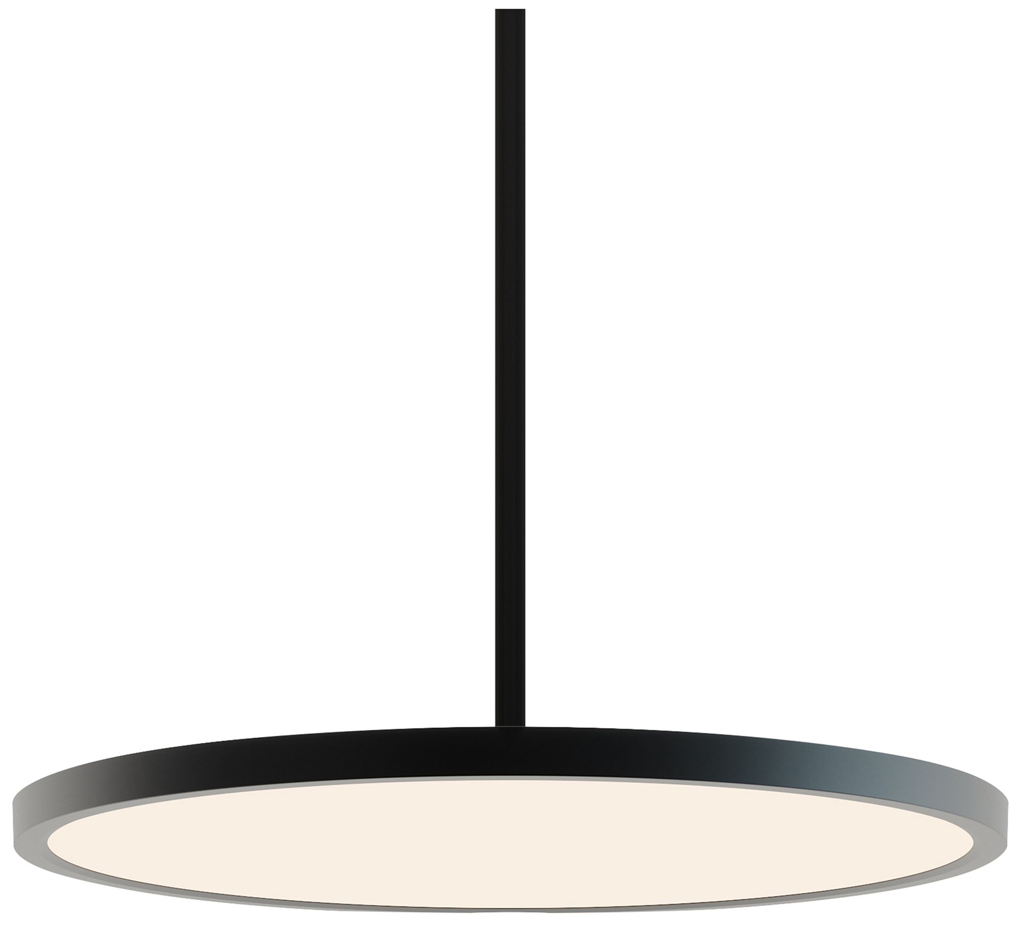 Image 2 Edge Round 24" Wide Black LED Pendant more views