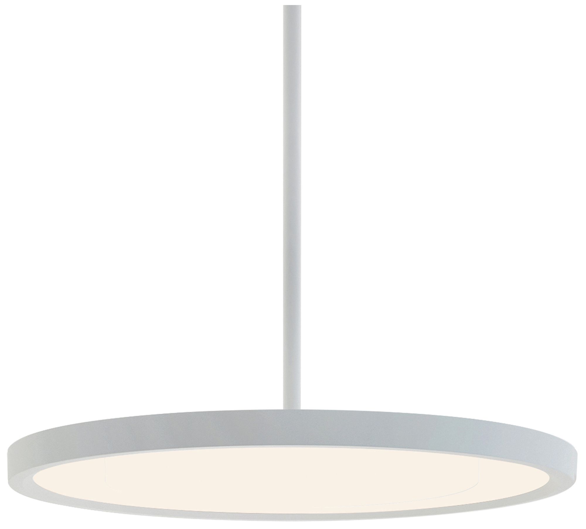 Image 2 Edge Round 24" Wide Satin Nickel LED Pendant more views