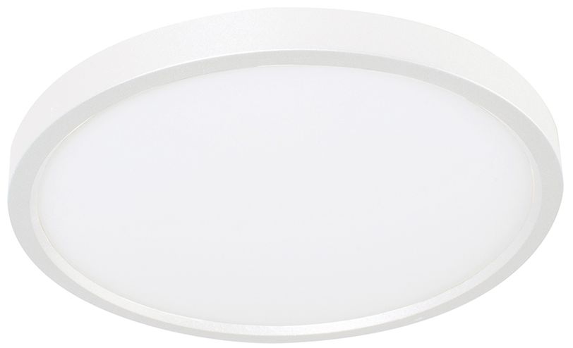 Edge Round 6 1/2" Wide White LED Flush Mount 1-10V Dimmer Compatible