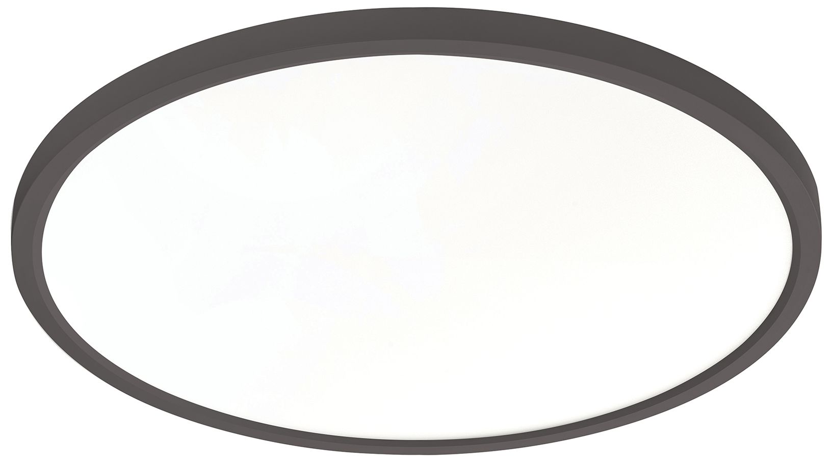 Edge Round 8" Wide Black LED Flush Mount Dimmer Compatible