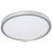 Edge Round Large 16"W Satin Nickel LED Ceiling Light w/ White Acrylic Shade