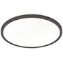 1_Edge Round Large 24" Wide Black LED Ceiling Light with White Acrylic Shade