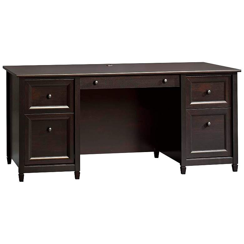 Image 2 Edge Water 65 1/4" Wide Estate Black 5-Drawer Executive Desk