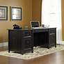 1_Edge Water 65 1/4" Wide Estate Black 5-Drawer Executive Desk