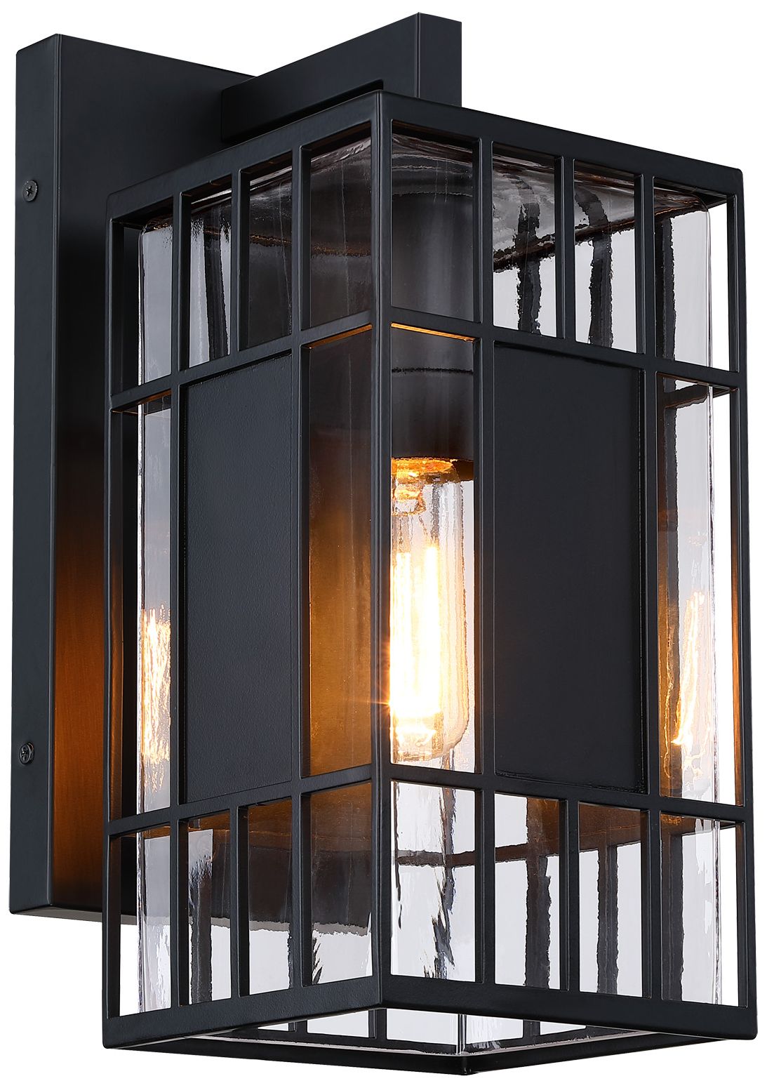 Image 2 Edgehill 6.5 in. 1-Light Black Outdoor Wall Sconce Light for Porches