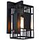 Edgehill 6.5 in. 1-Light Black Outdoor Wall Sconce Light for Porches