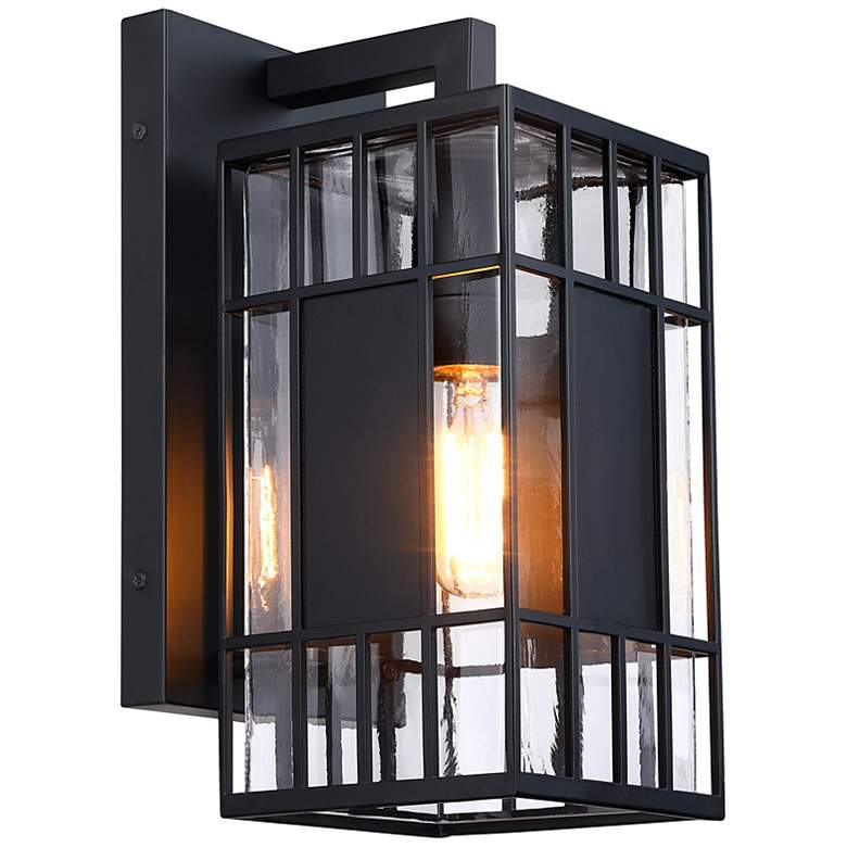 Image 5 Edgehill 6.5 in. 1-Light Black Outdoor Wall Sconce Light for Porches more views
